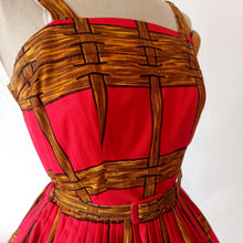Charger l'image dans la galerie, 1950s - ASTOR - Stunning French Novelty Print Bolero Dress - W26 (66cm)