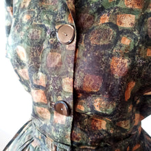 Charger l'image dans la galerie, 1950s 1960s - Gorgeous Abstract Satin Dress - W36 (91cm)