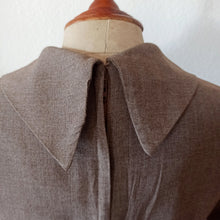 Charger l'image dans la galerie, 1950s - MANFORD - Gorgeous Grey Gabardine Dress - W31 (78cm)