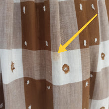 Charger l'image dans la galerie, 1950s - Adorable Brown Plaid Cotton Dress - W32 (82cm)
