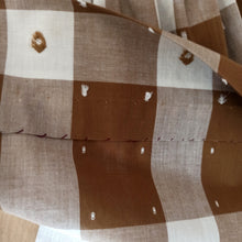 Charger l'image dans la galerie, 1950s - Adorable Brown Plaid Cotton Dress - W32 (82cm)