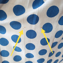 Charger l'image dans la galerie, 1950s 1960s - Gorgeous Iconic Blue Polkadots Dress - W28 (72cm)
