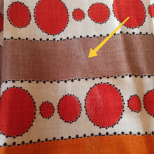 Charger l'image dans la galerie, 1950s - Stunning Abstract Orange Linen Dress - W28 (72cm)