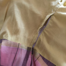 Charger l'image dans la galerie, 1940s 1950s - Stunning & Precious Yellow Pink Plaid Dress - W32 (82cm)