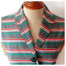 Charger l'image dans la galerie, 1950s - Ultra Gorgeous Massive Pockets Striped Dress - W28 (70cm)
