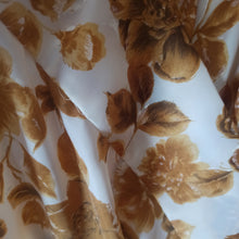 Charger l'image dans la galerie, 1950s 1960s - Stunning Autumn Flowers Satin Dress - W28 (76cm)