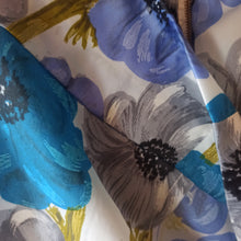 Charger l'image dans la galerie, 1950s - Stunning Ruffled Shawl Collar Floral Dress - W31 (80cm)