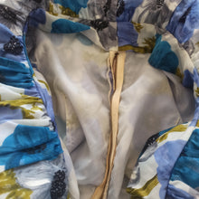 Charger l'image dans la galerie, 1950s - Stunning Ruffled Shawl Collar Floral Dress - W31 (80cm)