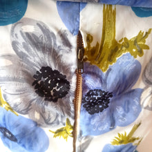 Charger l'image dans la galerie, 1950s - Stunning Ruffled Shawl Collar Floral Dress - W31 (80cm)