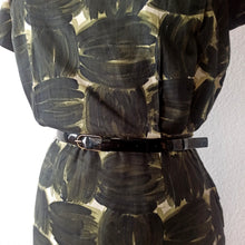 Load image into Gallery viewer, 1960s - Pamina Mann -Stunning Dark Green Abstract Dress - W27.5 (70cm)