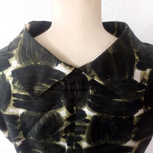 Load image into Gallery viewer, 1960s - Pamina Mann -Stunning Dark Green Abstract Dress - W27.5 (70cm)