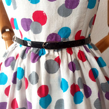 Charger l'image dans la galerie, 1950s 1960s - Gorgeous Abstract Soft Barkcloth Dress - W29 (74cm)