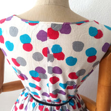Charger l'image dans la galerie, 1950s 1960s - Gorgeous Abstract Soft Barkcloth Dress - W29 (74cm)