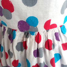 Charger l'image dans la galerie, 1950s 1960s - Gorgeous Abstract Soft Barkcloth Dress - W29 (74cm)