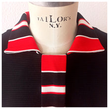 Charger l'image dans la galerie, 1960s - Cool Black & Red Mod Dress - W33 (84cm)