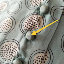 Cargar imagen en el visor de la galería, 1940s - Gorgeous Abstract Teal Silk Dress - W27.5 (70cm)