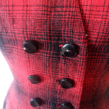 Cargar imagen en el visor de la galería, 1940s - Rare Shadow Plaid Waistcoat & Skirt Wool Set - W27/28 (68/70cm)
