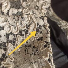 Charger l'image dans la galerie, 1950s - Stunning Black & White Lace Dress - W31 (78cm)