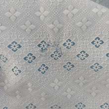 Charger l'image dans la galerie, 1950s 1960s - Adroable Baby Blue Cotton Lace Dress - W28.5 (72cm)