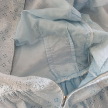 Charger l'image dans la galerie, 1950s 1960s - Adroable Baby Blue Cotton Lace Dress - W28.5 (72cm)