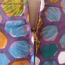 Charger l'image dans la galerie, 1950s - Joppy, Paris - Stunning Abstract Floral Colorful Cotton Dress - W26 (66cm)