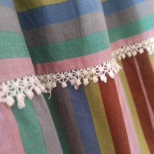 Charger l'image dans la galerie, 1950s - Jean Leslie Jrs., USA - Sweet Colors Striped Cotton Dress - W27 (68cm)