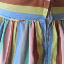 Charger l'image dans la galerie, 1950s - Jean Leslie Jrs., USA - Sweet Colors Striped Cotton Dress - W27 (68cm)