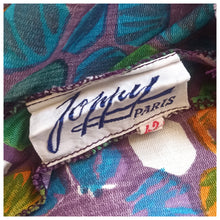 Charger l'image dans la galerie, 1950s - Joppy, Paris - Stunning Abstract Floral Colorful Cotton Dress - W26 (66cm)