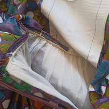 Charger l'image dans la galerie, 1950s - Joppy, Paris - Stunning Abstract Floral Colorful Cotton Dress - W26 (66cm)