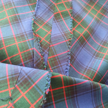 Cargar imagen en el visor de la galería, 1940s - Gorgeous Blue & Green Tartan Cotton Dress - W30 (76cm)