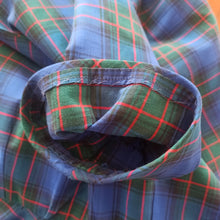 Cargar imagen en el visor de la galería, 1940s - Gorgeous Blue & Green Tartan Cotton Dress - W30 (76cm)