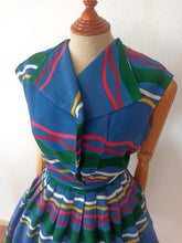Charger l'image dans la galerie, 1950s - Stunning Colors 2pc Top & Skirt Set - W27/27.5 (68/70cm)