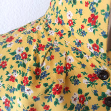 Load image into Gallery viewer, 1940s - Adorable Yellow Floral Rayon Day Dress - W28 (72cm)