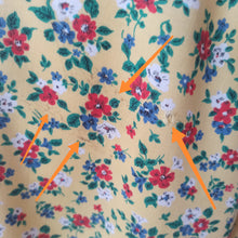 Load image into Gallery viewer, 1940s - Adorable Yellow Floral Rayon Day Dress - W28 (72cm)