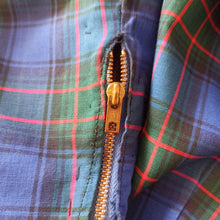 Cargar imagen en el visor de la galería, 1940s - Gorgeous Blue & Green Tartan Cotton Dress - W30 (76cm)