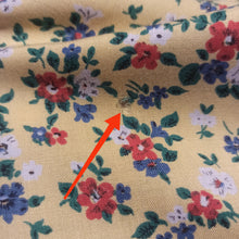 Load image into Gallery viewer, 1940s - Adorable Yellow Floral Rayon Day Dress - W28 (72cm)