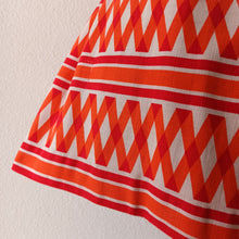Charger l'image dans la galerie, 1950s - Stunning Orange Red Diamonds Skirt - W25/26 (66cm)