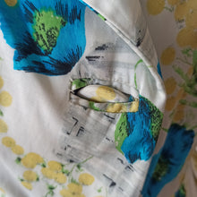 Charger l'image dans la galerie, 1950s - French Basket Mimosa Poppies Novelty Dress - W31 (78cm)