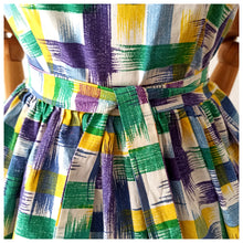 Charger l'image dans la galerie, 1950s - Renaitre, Paris - Fabulous Parisien Abstract Dress - W28 (72cm)