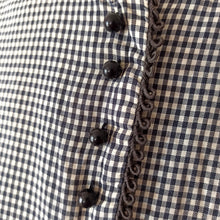 Charger l'image dans la galerie, 1950s - Adorable Black & White Vichy Cotton Dress - W28.5 (72cm)