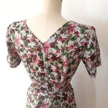 Charger l'image dans la galerie, 1940s 1950s - Adorable Floral Bolero Dress  - W29 (74cm)