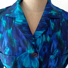 Charger l'image dans la galerie, 1950s - Stunning Abstract Floral Wild Silk Dress - W27 (68cm)