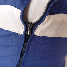Charger l'image dans la galerie, 1950s - Stunning Blue Embroidery Linen Dress - W27 (68cm)
