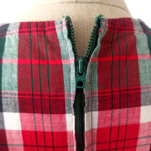 Charger l'image dans la galerie, 1950s - Adorable French Puff Sleeves Tartan Cotton Dress - W27.5 (70cm)