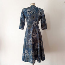 Cargar imagen en el visor de la galería, 1940s - Spectacular Couture Abstract Top & Dress Silk Set - W29 (74cm)