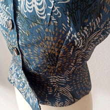Cargar imagen en el visor de la galería, 1940s - Spectacular Couture Abstract Top & Dress Silk Set - W29 (74cm)
