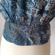 Cargar imagen en el visor de la galería, 1940s - Spectacular Couture Abstract Top & Dress Silk Set - W29 (74cm)