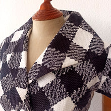 Charger l'image dans la galerie, 1950s - Stunning French Black & White Cotton Dress - W24 (60cm)