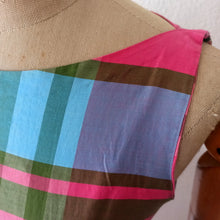 Load image into Gallery viewer, 1950s - Adorable Colors Plaid Cotton Dress - W26 (66cm)