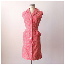 Charger l'image dans la galerie, 1950s - Helene Couture, France - Salmon Pink Embroidery Dress - W28.5/29 (72/74cm)